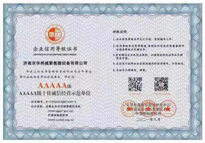 企业信用等级证书